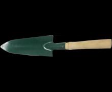 Совок посадочный пикеровочный с деревянной ручкой (порошковая окраска, СПУ 1,5мм)