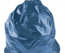 Мешки для мусора 60 л 30 мкм особопрочные,синие (ПВД)